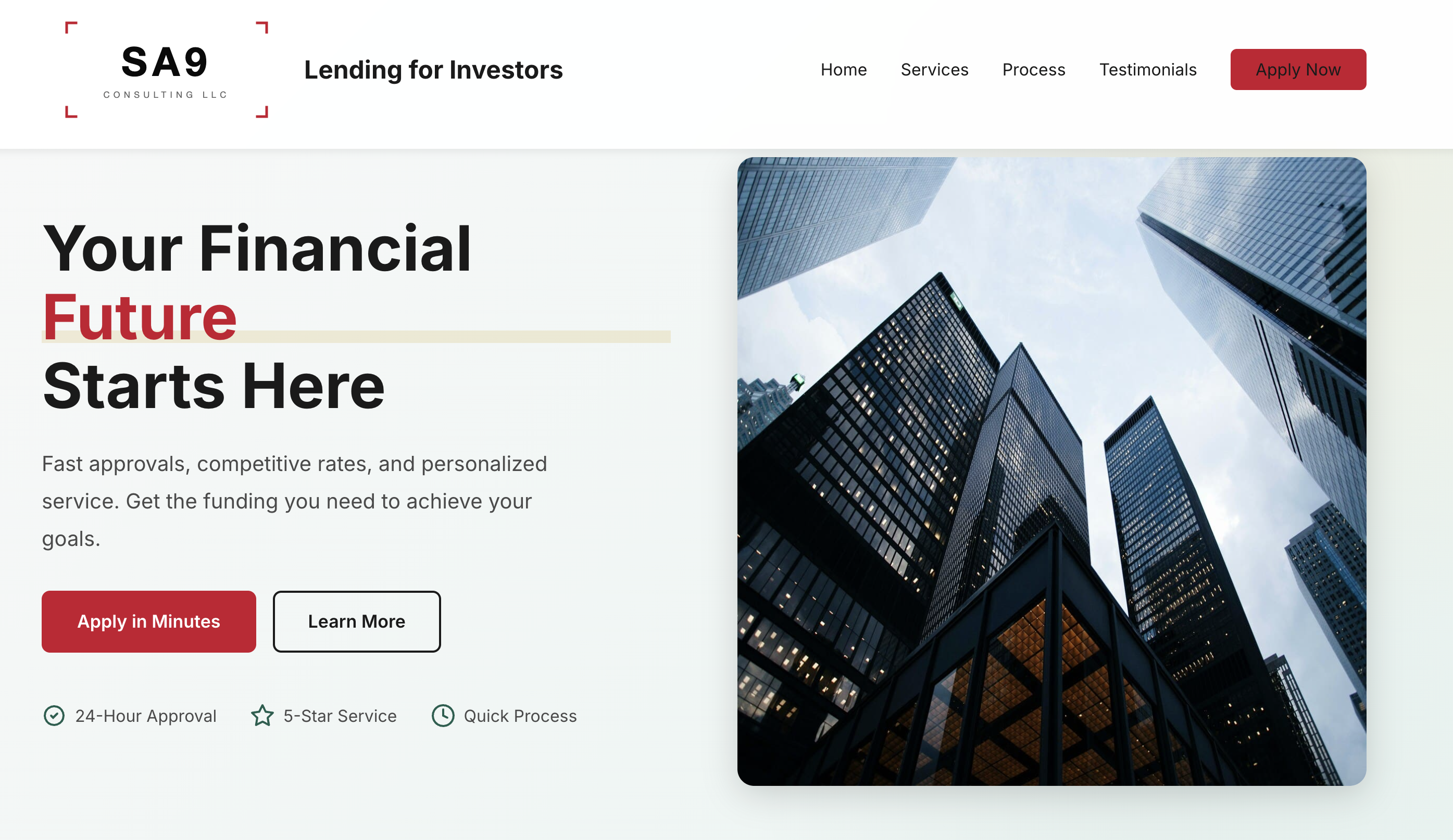 Corporate website design example