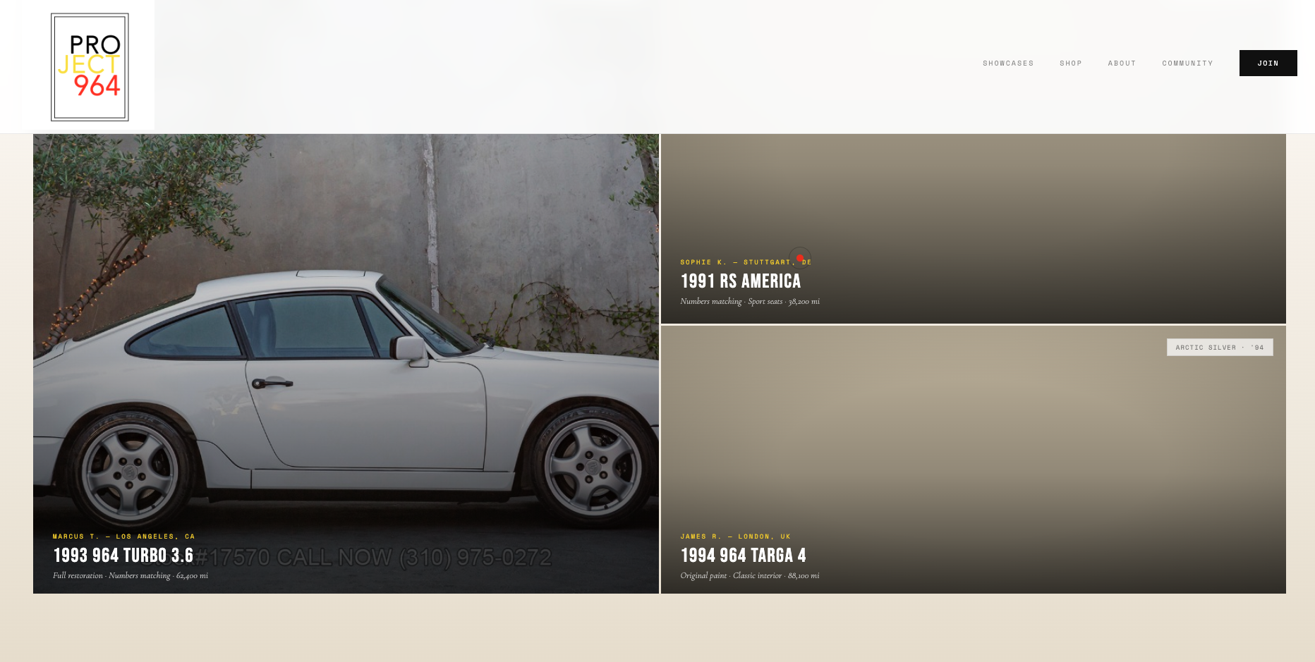 E-commerce website design example